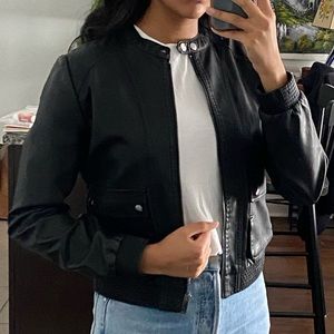 Forever21 Faux Leather Bomber jacket (S)